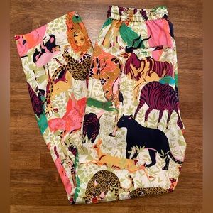 JCrew Drapey wide-leg pant in Ratti safari print Multicolor Size 2